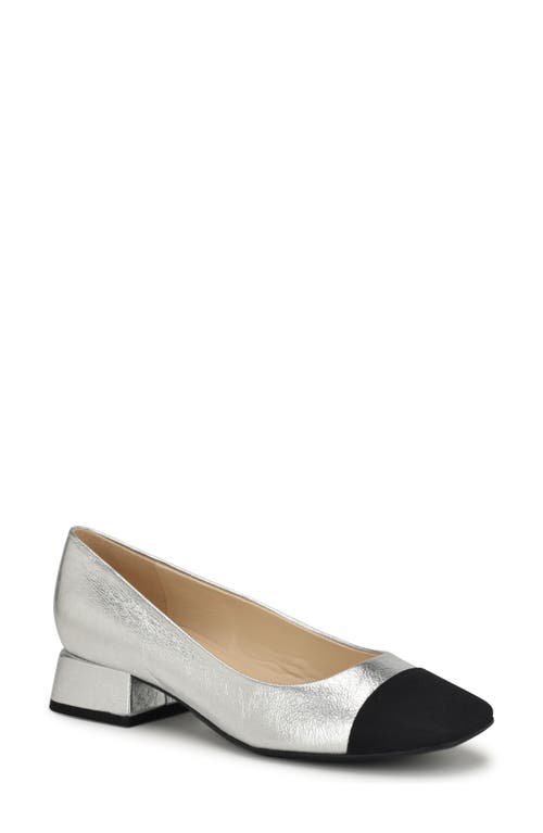 Nine West Sophe Cap Toe Pump Silver at Nordstrom,