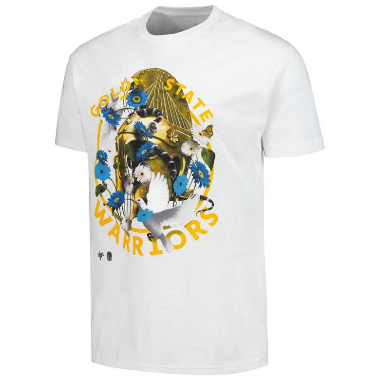Shop Identify Artist Series Unisex Nba X Kathy Ager White Golden State Warriors  T-shirt