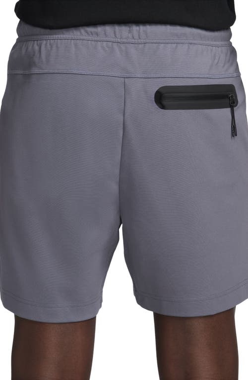 Shop Nike Lightweight Tech Knit Shorts In Light Carbon/black