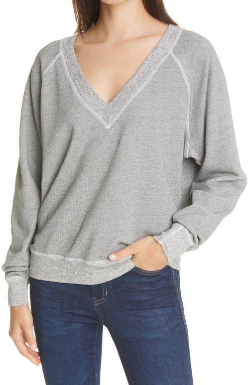 The V-Neck Sweatshirt in Varsity Grey