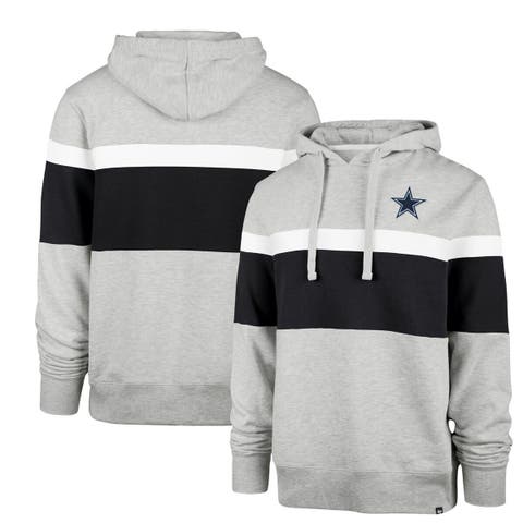 Men's '47 Black New Orleans Saints Double Block Pullover Hoodie