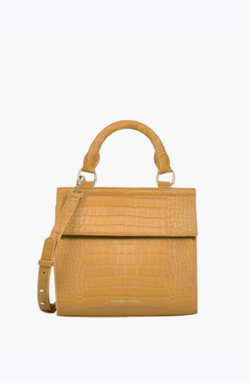Modern Picnic The Mini Luncher In Marigold Croc