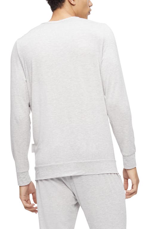 Modal Blend Crewneck Pajama Sweatshirt in P7A B10 Grey He