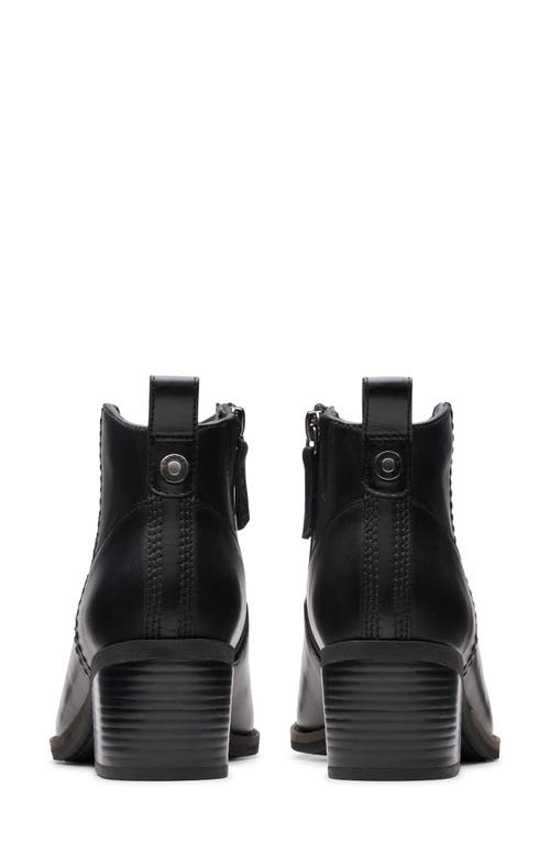 Shop Clarksr Clarks(r) Morzine Sky Pointed Toe Bootie In Black Leather