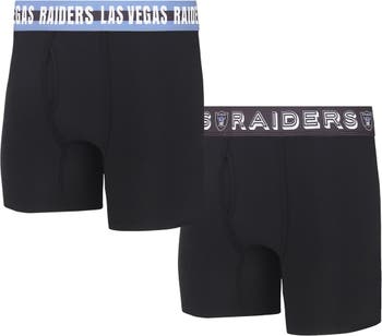 Men's Concepts Sport Black Las Vegas Raiders Two-Pack Flagship Boxer Briefs  Set