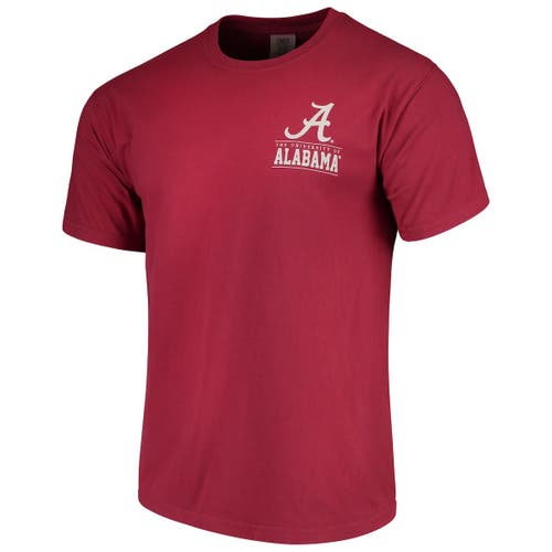 IMAGE ONE Men's Crimson Alabama Crimson Tide Comfort Colors Campus Icon T-Shirt