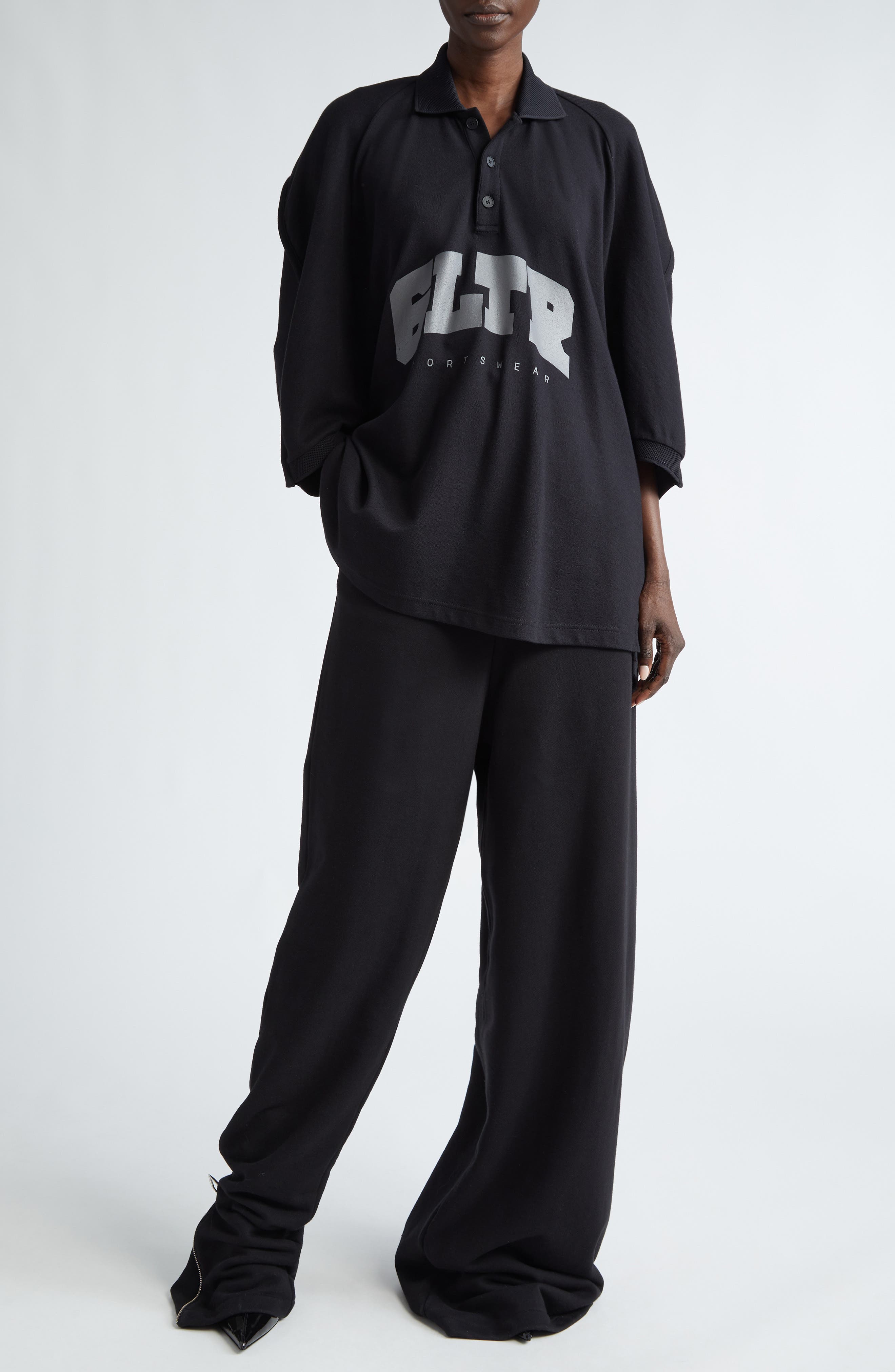 Jean Paul Gaultier x Shayne Oliver Oversize Jersey Graphic Polo in