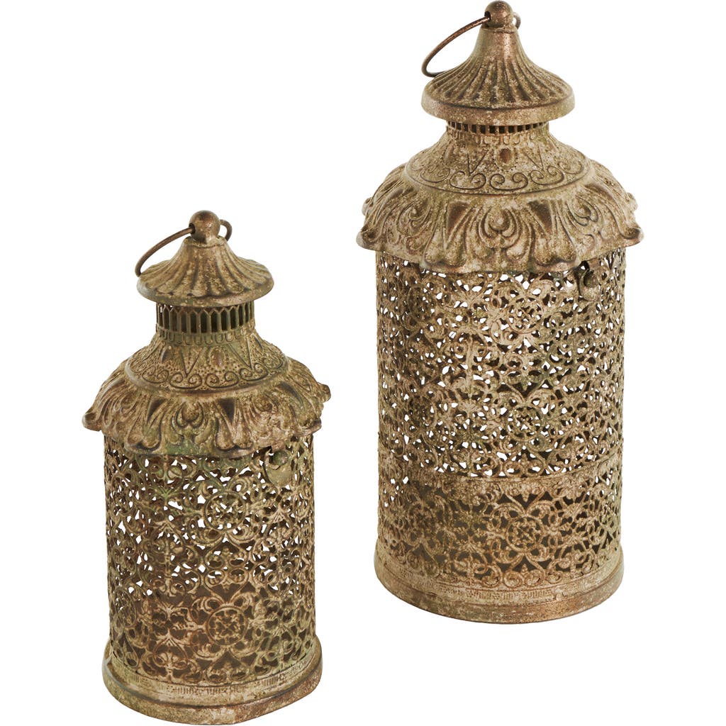Sonoma Sage Home Set Of 2 Lantern Candleholders In Brown