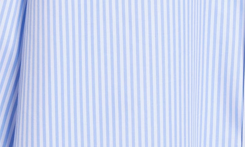 Thom Sweeney Stretch Poplin Button-up Shirt In Sky Blue Bengal