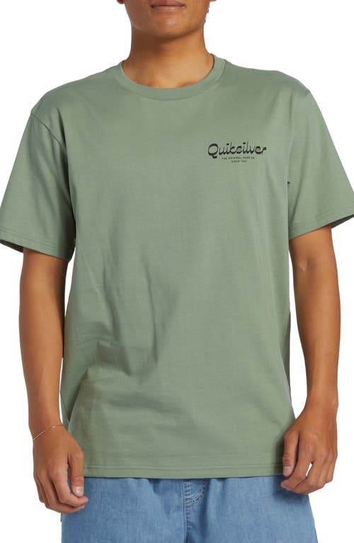 Quiksilver Island Mode Organic Cotton Graphic T-shirt In Gold