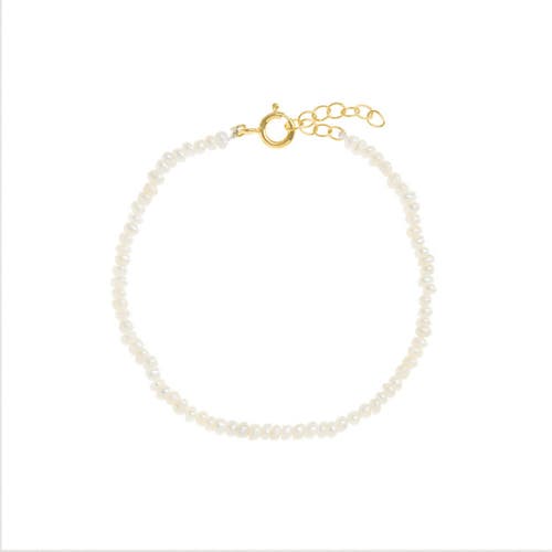 Shop Freya Rose Seed Pearl Bracelet In Gold