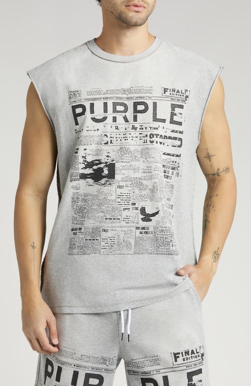 PURPLE BRAND Graphic Muscle Tee Grey at Nordstrom,
