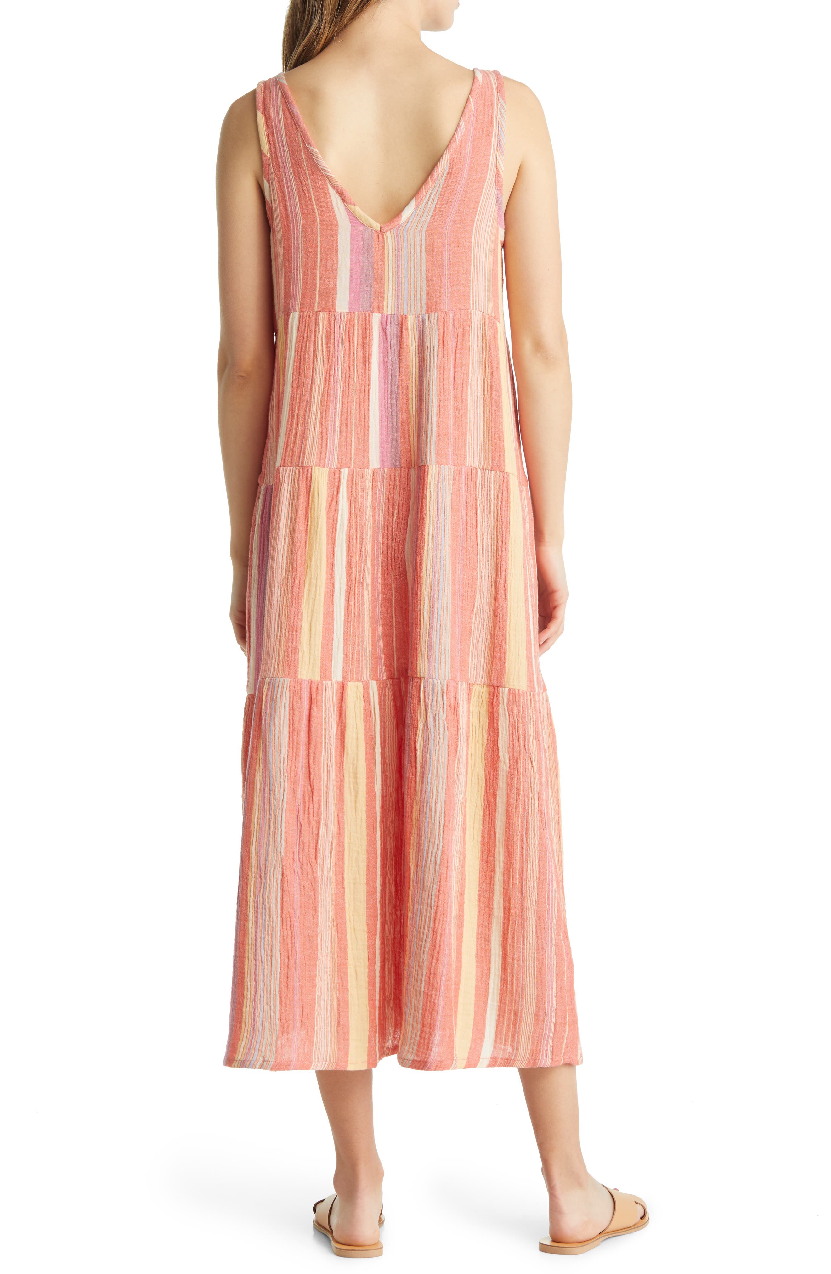 Marine Layer Corinne Tiered Cotton Maxi 