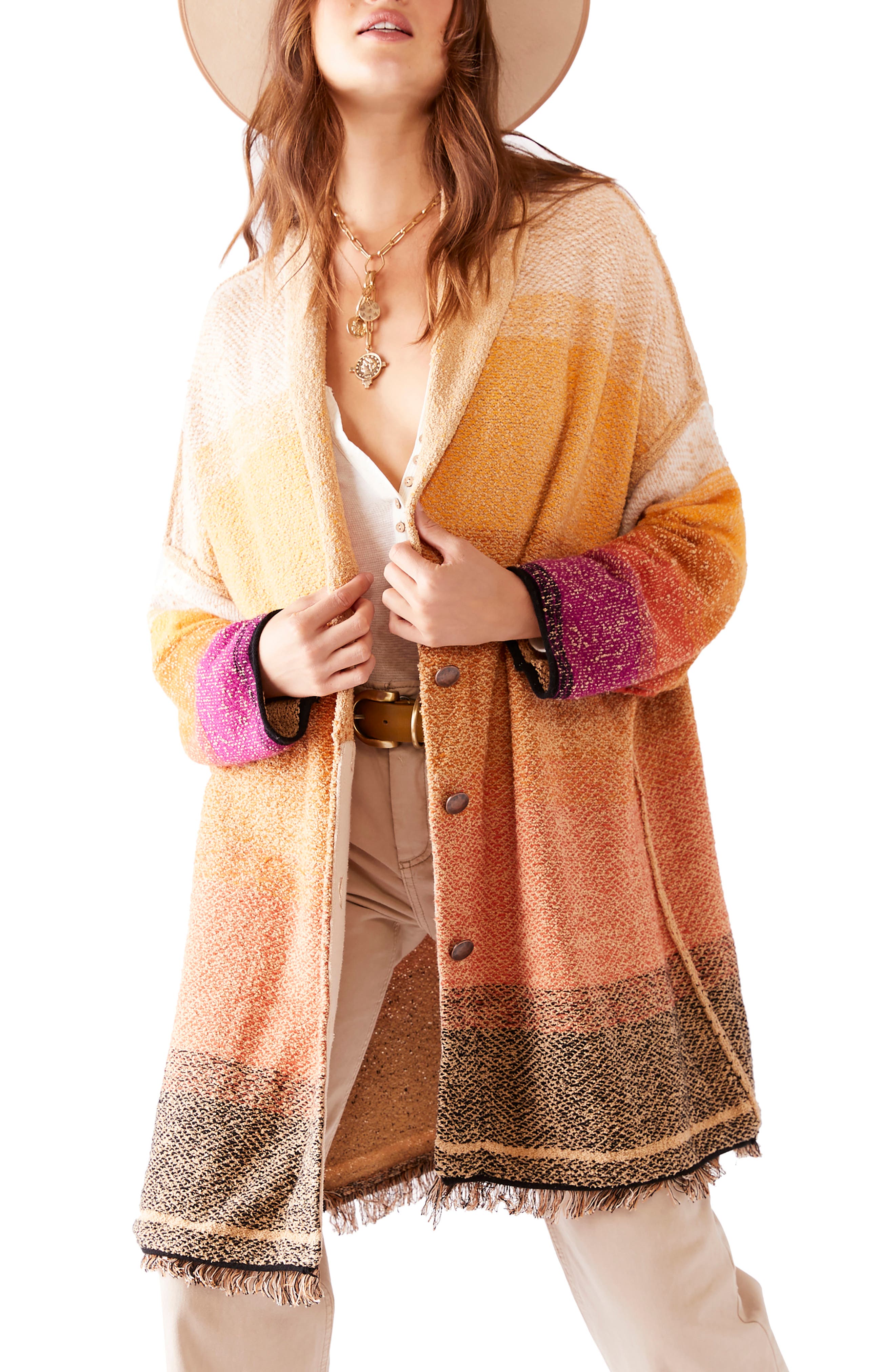 free people blue cardigan