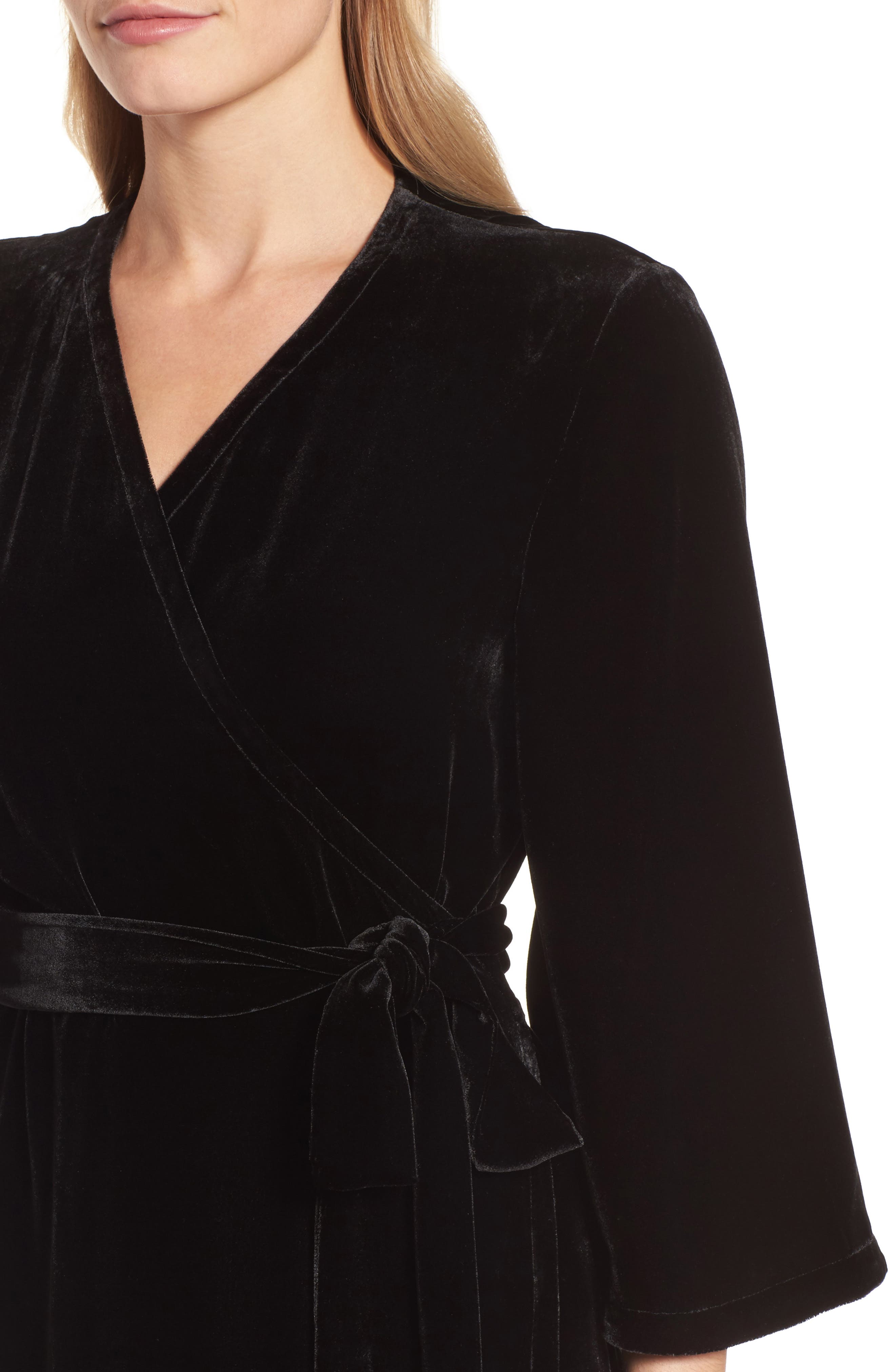 eileen fisher velvet wrap dress