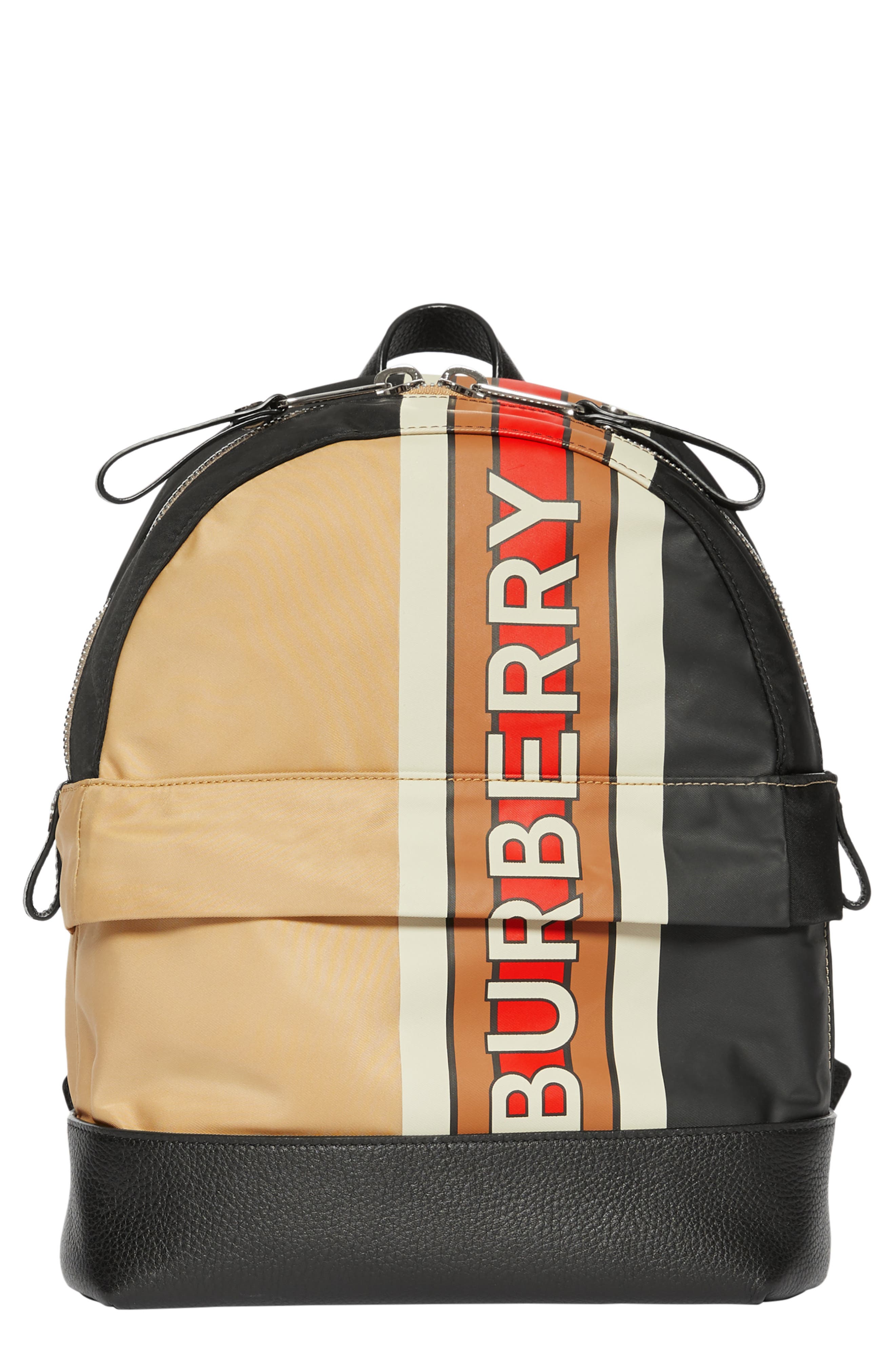 Burberry Small Nico Check Backpack Canvas/Leather in Archive Beige
