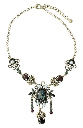 Shop Olivia Welles Ella Beaded Necklace In Gold/multi