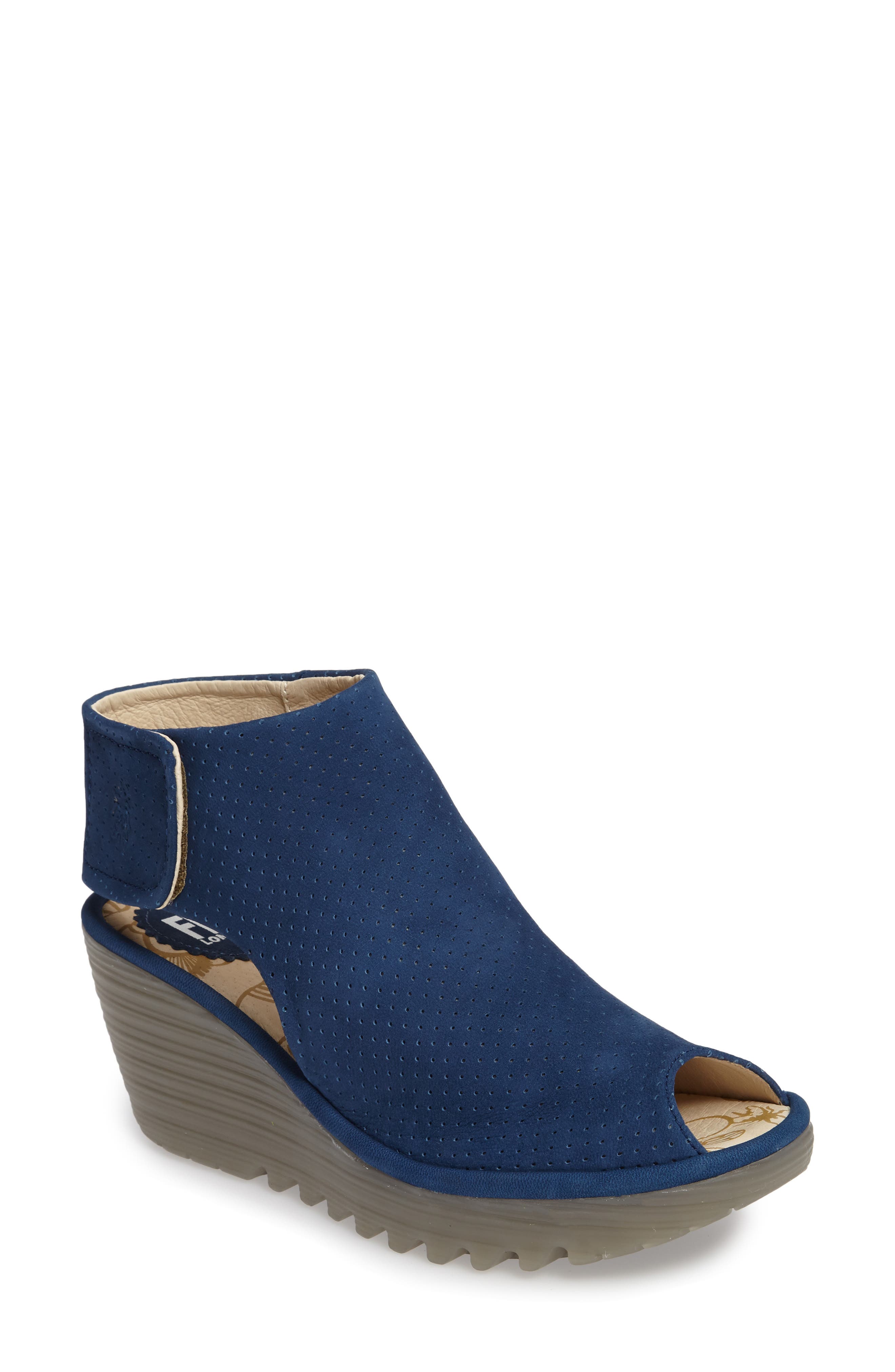 fly london open toe wedge