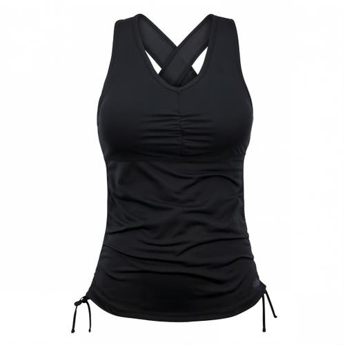 Shop Uv Skinz Ruched Tank Top In Black