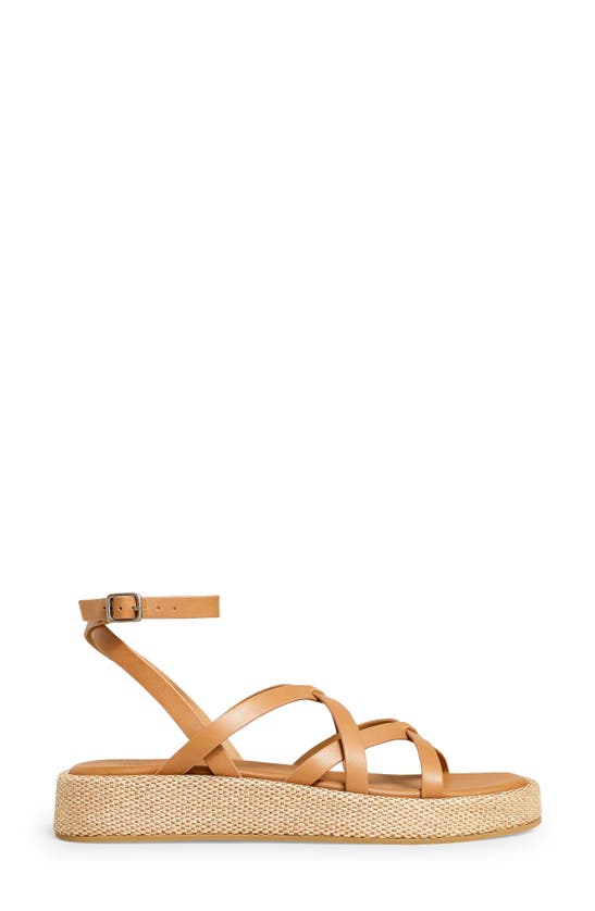 Shop Madewell Ankle Strap Platform Sandal In Desert Camel