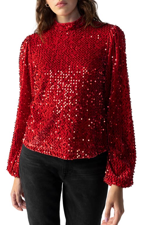 Sanctuary All Nighter Sequin Top in Rouge | Smart Closet