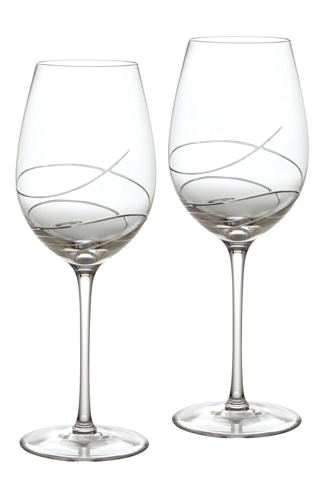 Waterford 'Ballet Ribbon Essence' Lead Crystal Red Wine Glasses (Set of