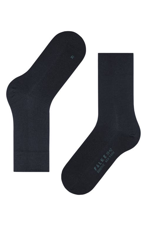 Falke Sensitive New York Crew Socks In Dark Navy