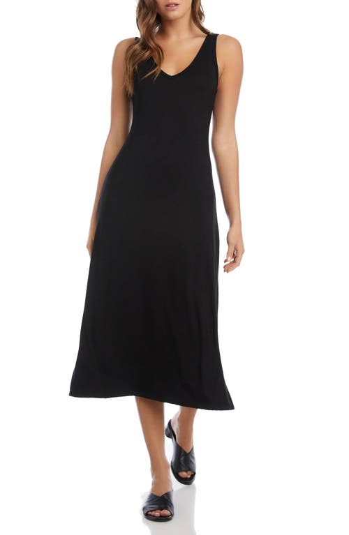 Brigitte Sleeveless Midi Dress in Black