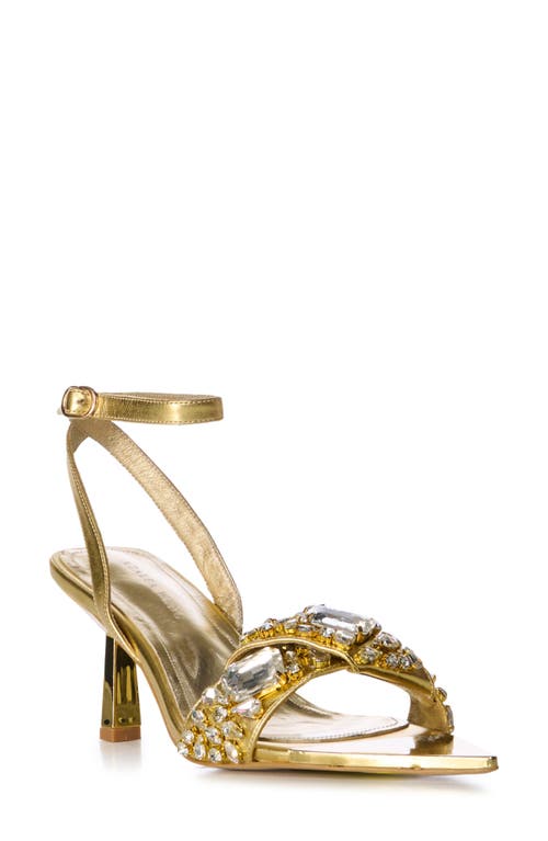 AZALEA WANG Lethe Ankle Strap Sandal in Gold 