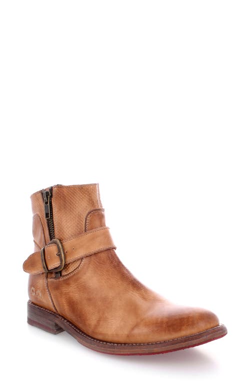 Becca Buckle Boot in Tan Rustic Leather