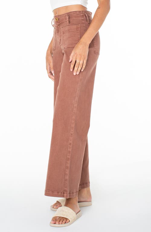 Shop Roxy Baby Baby High Waist Wide Leg Jeans In Russet