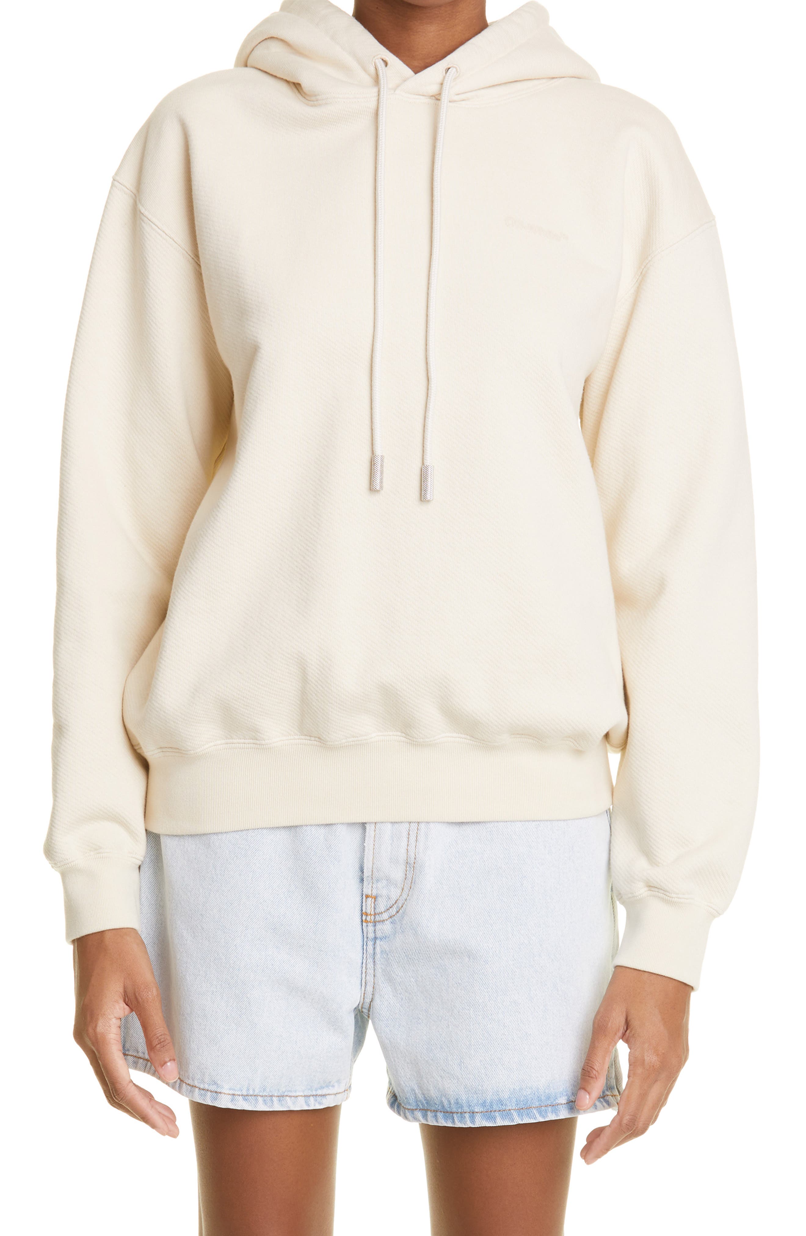 off white nude hoodie