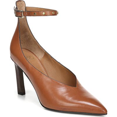Sarto By Franco Sarto Sarah Ankle Strap Pump- Brown