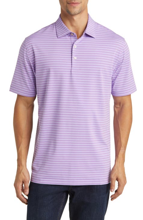 PETER MILLAR Drum Striped Tech-Jersey Golf Polo Shirt for Men
