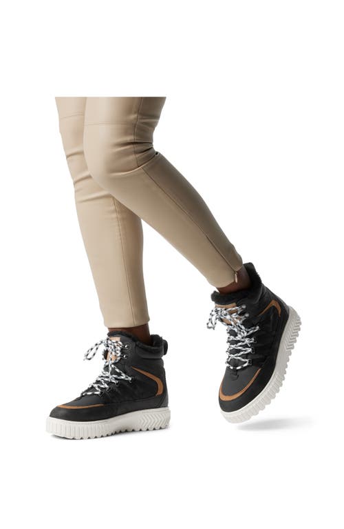 Sorel 2088351010 Womens Waterproof Leather Winter & Snow Boots In Black/sea Salt