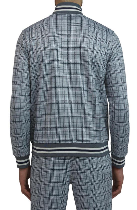 Shop Ben Sherman Glen Plaid Track Jacket In Grey