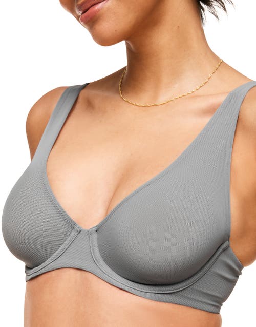 Shop Adore Me Ivy Unlined Triangle Bra In Dark Grey