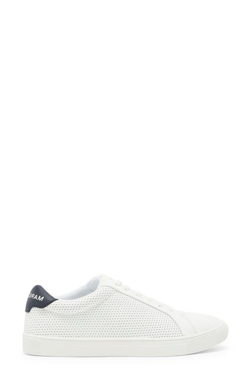 Official Program Court Low Top Sneaker In White/dark Grey