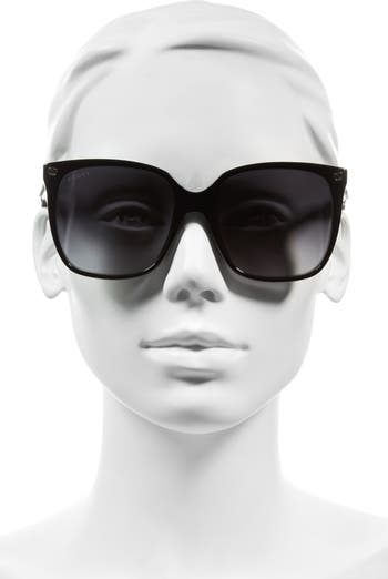 Gucci 57mm Gradient Square Sunglasses
