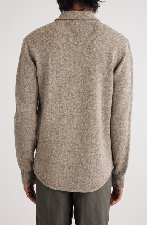 Shop Dries Van Noten Mullins Sweater Knit Shirt In Grey Melange