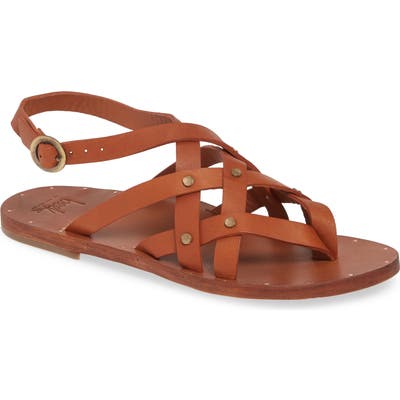 Beek Merlin Strappy Studded Thong Sandal, Brown