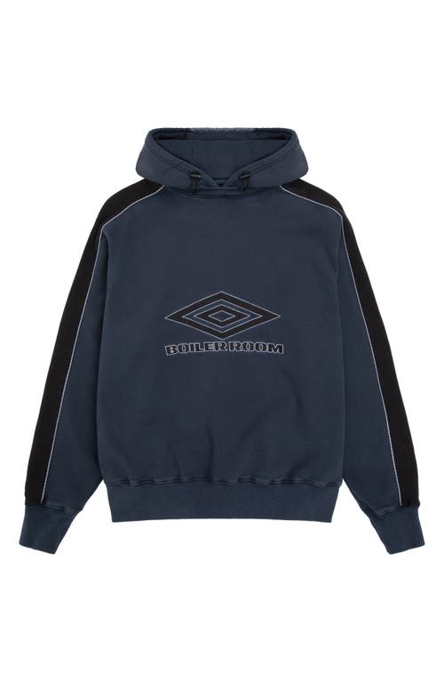 Boiler Room X Umbro Graphic Hoodie In Black