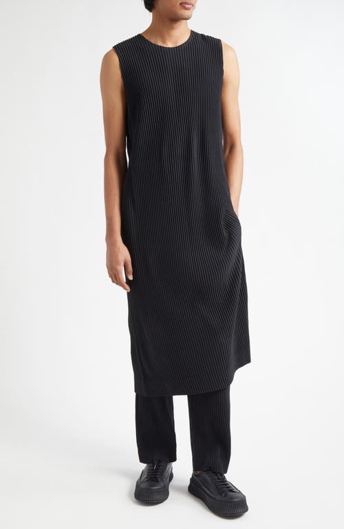 Homme Plissé Issey Miyake Monthly Colors March Sleeveless Tunic in Black
