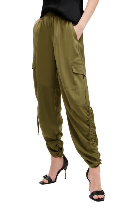 Buy Comfy Cotton Olive Green Plus Size Capris Pants For Women