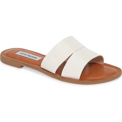 Steve Madden Alexandra Slide Sandal- White