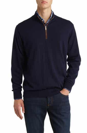 Peter Millar Crown Crest 1/4 Zip - Navy – The Lucky Knot Men's