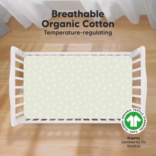 Shop Keababies Soothe Fitted Crib Sheet In Herb