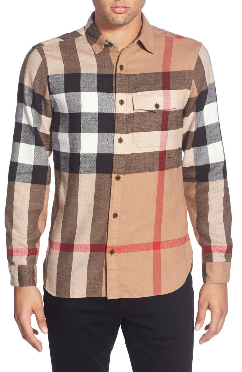 Burberry Brit 'Jamie' Trim Fit Flannel Sport Shirt | Nordstrom