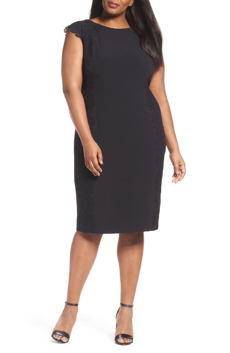 Maggy London Lace Side Sheath Dress (Plus Size) | Nordstrom