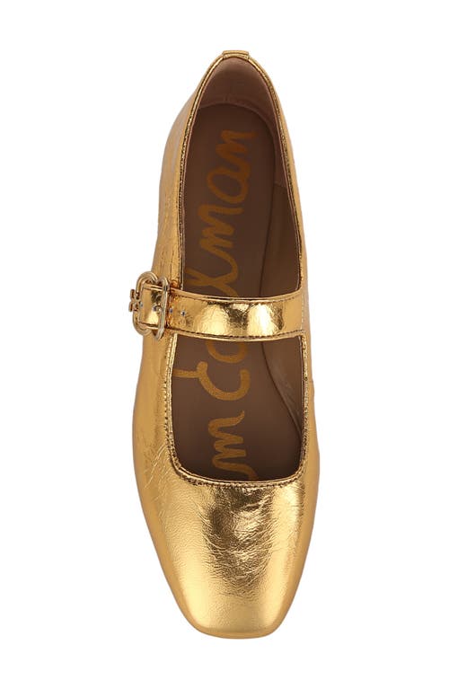 Shop Sam Edelman Michaela Mary Jane Flat In Medallion Gold